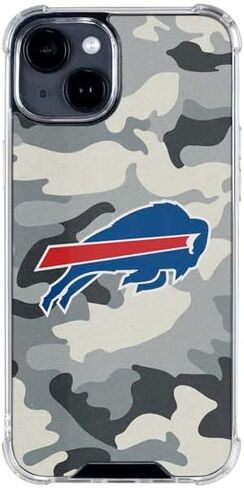 Skinit Clear Phone Case Compatible with iPhone 15 Plus - Officially Licensed NFL Buffalo Bills Camo Design in Saudi Arabia