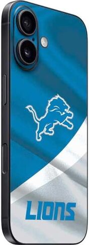 Skinit Decal Phone Skin Compatible with iPhone 17 - Officially Licensed NFL Detroit Lions Black & White Design in Saudi Arabia