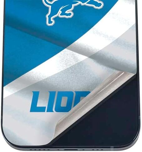Skinit Decal Phone Skin Compatible with iPhone 17 - Officially Licensed NFL Detroit Lions Black & White Design in Saudi Arabia