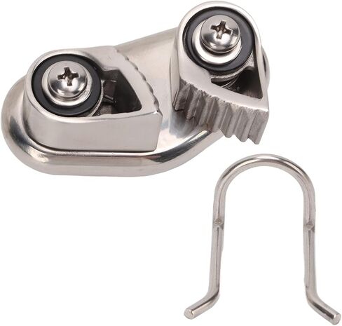 316 Stainless Steel Cam Cleat with Wire Leading Ring, and Mirror Polished, for 10mm Rope, Sailing and Kayaking Essential in Saudi Arabia