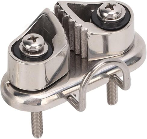 316 Stainless Steel Cam Cleat with Wire Leading Ring, and Mirror Polished, for 10mm Rope, Sailing and Kayaking Essential in Saudi Arabia