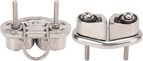 316 Stainless Steel Cam Cleat with Wire Leading Ring, and Mirror Polished, for 10mm Rope, Sailing and Kayaking Essential in Saudi Arabia