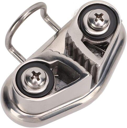 316 Stainless Steel Cam Cleat with Wire Leading Ring, and Mirror Polished, for 10mm Rope, Sailing and Kayaking Essential in Saudi Arabia