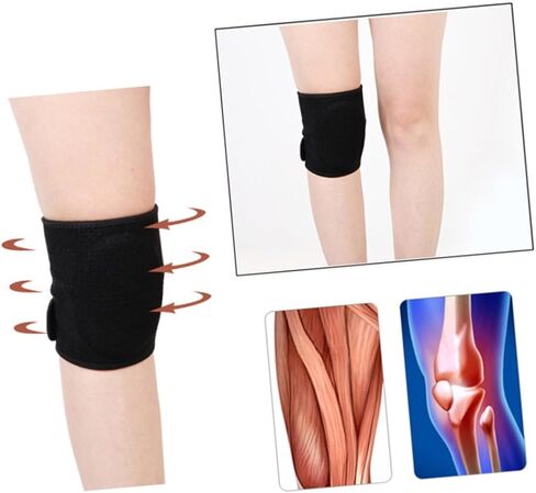 HANABASS 1Pair Outdoor Sports Knee Pads Comfortable Winter Warm Kneelet for Running Football Basketball Hiking Non Slip Breathable Design for Men Women Black in Saudi Arabia