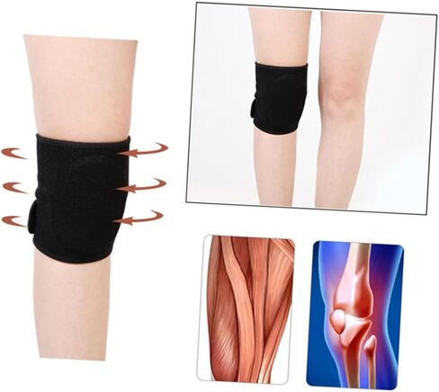 SUPVOX 1Pair Outdoor Sports Knee Pad Comfortable for Running Winter Warm Protection Non Slip Lightweight Breathable for Men Women Black in Saudi Arabia