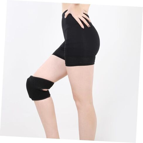 SUPVOX 1Pair Outdoor Sports Knee Pad Comfortable for Running Winter Warm Protection Non Slip Lightweight Breathable for Men Women Black in Saudi Arabia