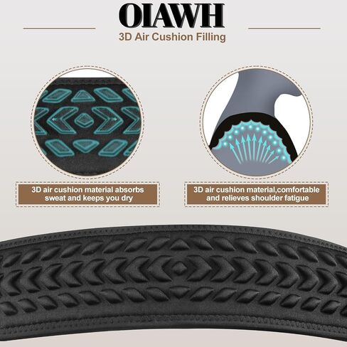 Guitar Bass Strap, Embroidered Electric Guitar Strap, Double Adjustable Buckle, Length Adjustable from 49" to 63", Equipped with 3" 3D Foam Padding, Suitable for Taller Guitarists, Smooth Brown. in Saudi Arabia