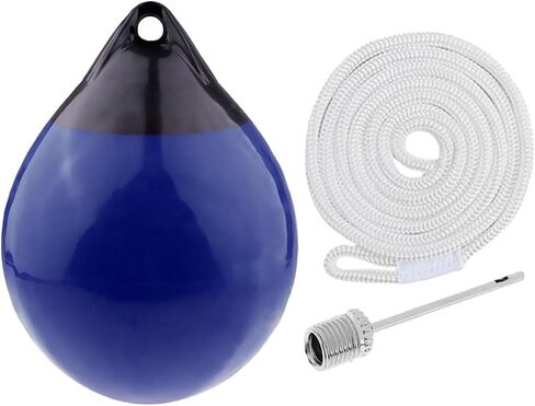 Motorcycle Repair Boat Ball, Floating Buoy, Dock, Mooring Buoy for Jetty, Row Easy to Replace(White w Black Rope) in Saudi Arabia