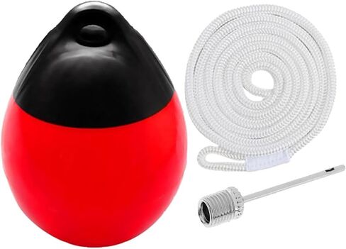 Motorcycle Repair Boat Ball, Floating Buoy, Dock, Mooring Buoy for Jetty, Row Easy to Replace(White w Black Rope) in Saudi Arabia