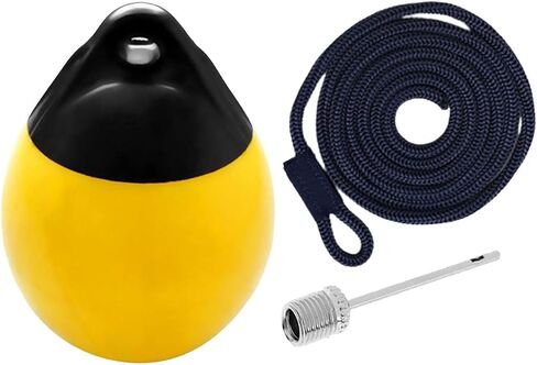 Motorcycle Repair Boat Ball, Floating Buoy, Dock, Mooring Buoy for Jetty, Row Easy to Replace(White w Black Rope) in Saudi Arabia