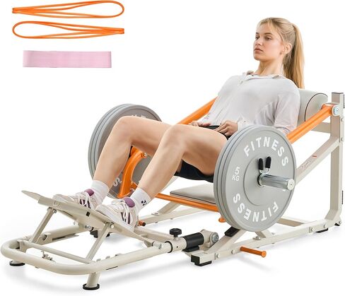 SPORTSOUL آلة دفع الورك القابلة للطي مع حامل الوزن، آلة جسر الغلوت المحملة بلوحة مع ربط الشريط، معدات تمرين الغلوت شديدة التحمل، صالة الألعاب الرياضية المنزلية لبناء عضلات الغنيمة، لوح قدم قابل للتعديل in Kuwait