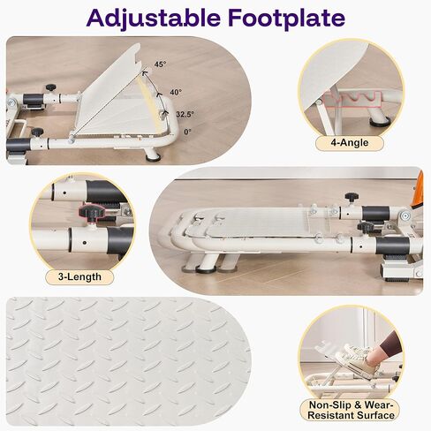 SPORTSOUL آلة دفع الورك القابلة للطي مع حامل الوزن، آلة جسر الغلوت المحملة بلوحة مع ربط الشريط، معدات تمرين الغلوت شديدة التحمل، صالة الألعاب الرياضية المنزلية لبناء عضلات الغنيمة، لوح قدم قابل للتعديل in Kuwait