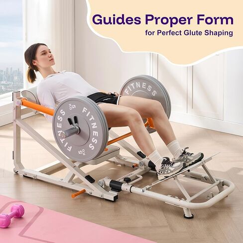 SPORTSOUL آلة دفع الورك القابلة للطي مع حامل الوزن، آلة جسر الغلوت المحملة بلوحة مع ربط الشريط، معدات تمرين الغلوت شديدة التحمل، صالة الألعاب الرياضية المنزلية لبناء عضلات الغنيمة، لوح قدم قابل للتعديل in Kuwait