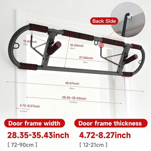 Adjustable Pull-Up Bar for Doorway - Heavy Duty, No Screw Installation, Multi-Function for Home Gym, Strength Training, JARGUUO in Saudi Arabia