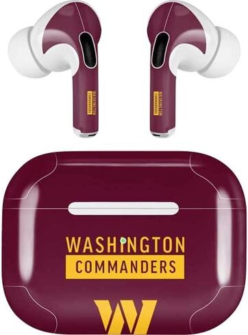 Skinit Decal Audio Skin Compatible with AirPods Pro 2nd Gen - Officially Licensed NFL Washington Commanders Flag Design in Saudi Arabia
