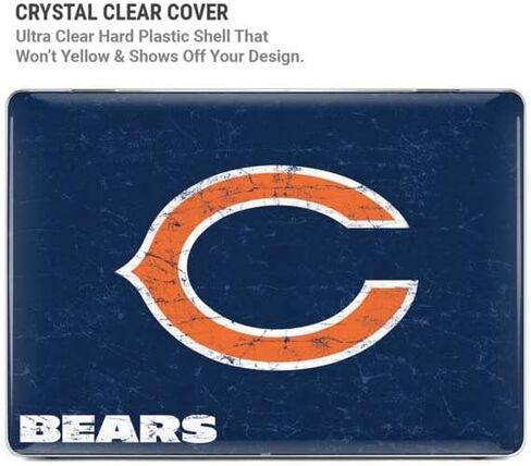 Skinit Laptop Case Plus Skin Compatible with MacBook Air 15in (2023) - Officially Licensed NFL Chicago Bears Distressed Design in Saudi Arabia