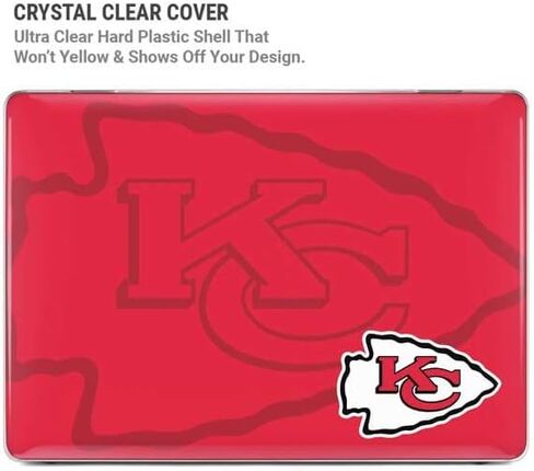 Skinit Laptop Case Plus Skin Compatible with MacBook Air 15in (2023) - Officially Licensed NFL Kansas City Chiefs Double Vision Design in Saudi Arabia