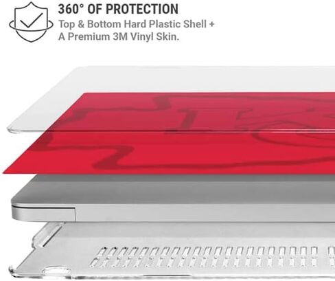 Skinit Laptop Case Plus Skin Compatible with MacBook Air 15in (2023) - Officially Licensed NFL Kansas City Chiefs Double Vision Design in Saudi Arabia