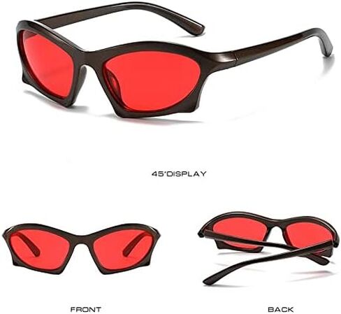 Retro Irregular Punk Sunglasses Goggles Sports Sun Glasses Shades(C2) in Saudi Arabia