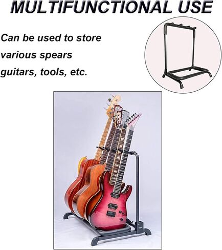 OVARIA Vertical Rifle Rack Holder, Guitar Stand with Sponge, Reliable Buffering Stable Gun Stock, Long Gun Display Stand for Most Carbine and Rifle in Saudi Arabia