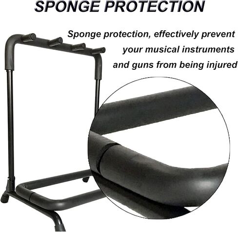 OVARIA Vertical Rifle Rack Holder, Guitar Stand with Sponge, Reliable Buffering Stable Gun Stock, Long Gun Display Stand for Most Carbine and Rifle in Saudi Arabia
