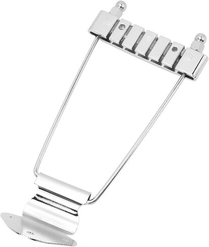 Pilipane Guitar Trapeze Bridge 6 String Jazz Guitar Tailpiece استبدال المعدن مع مسامير استبدال للقيثارات الكهربائية وفناني الجاز دائم قابل للتعديل مطلي بالكروم (فضي) (أسود) in Saudi Arabia