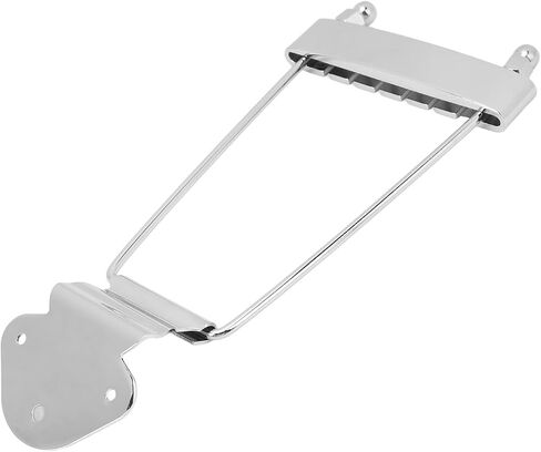 Pilipane Guitar Trapeze Bridge 6 String Jazz Guitar Tailpiece استبدال المعدن مع مسامير استبدال للقيثارات الكهربائية وفناني الجاز دائم قابل للتعديل مطلي بالكروم (فضي) (أسود) in Saudi Arabia