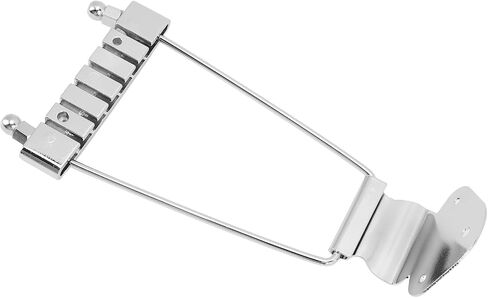 Pilipane Guitar Trapeze Bridge 6 String Jazz Guitar Tailpiece استبدال المعدن مع مسامير استبدال للقيثارات الكهربائية وفناني الجاز دائم قابل للتعديل مطلي بالكروم (فضي) (أسود) in Saudi Arabia