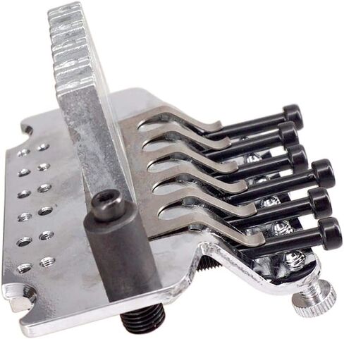 نظام جسر تريمولو جيتار كهربائي 6 سلسلة مزدوجة لفة ذيل السرج للغيتار الكهربائي استبدال مواد سبائك الزنك (لاقط الجيتار من النوع 2) in Kuwait