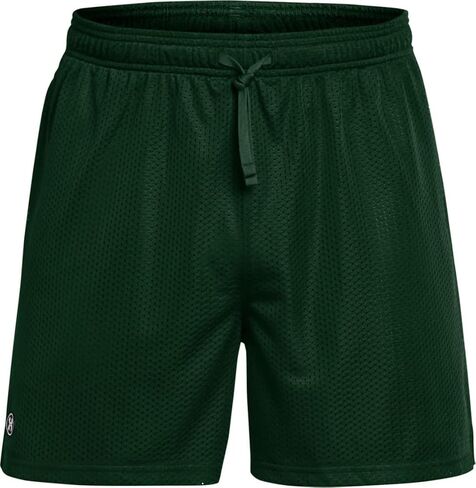 Under Armour - شورت شبكي أساسي للرجال، اللون أخضر غابي (301)، المقاس: XX-Large in Saudi Arabia