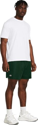 Under Armour - شورت شبكي أساسي للرجال، اللون أخضر غابي (301)، المقاس: XX-Large in Saudi Arabia