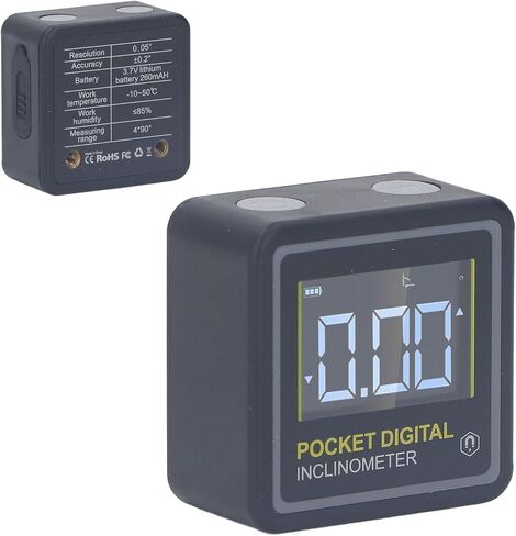 Pocket Digital Inclinometer, Magnetic Digital Corner Search With Background Lighting For Wood Procedure in Kuwait