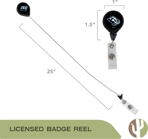 Desert Cactus Utah Mammoth Retractable Badge Holder NHL Team ID Reel with Ticket Clip for Lanyard, Work, School & Office Access in Saudi Arabia
