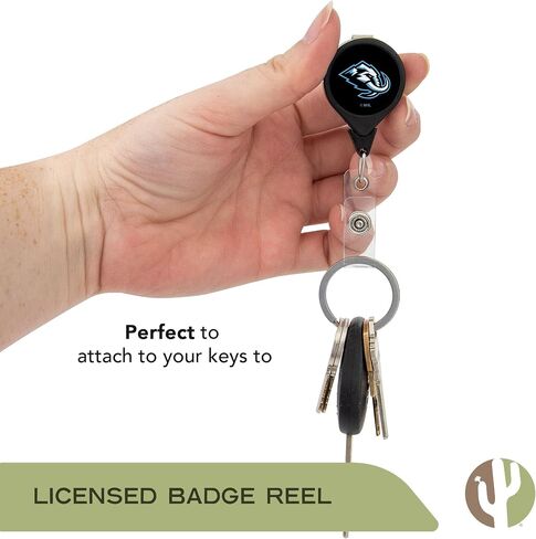 Desert Cactus Utah Mammoth Retractable Badge Holder NHL Team ID Reel with Ticket Clip for Lanyard, Work, School & Office Access in Saudi Arabia