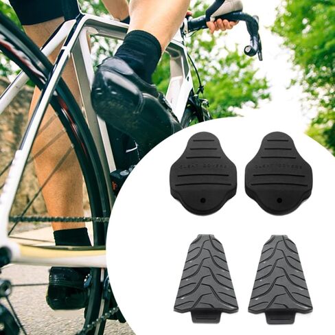 2 Set Non Skid Cycling Cleat Covers for SPD System Easily Install Versatile in Saudi Arabia