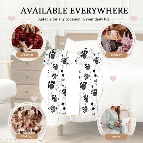 Personalized Pajamas for Women 2 Images Custom Photo Dog Cat Paw Pajama Set Short Sleeve Capri Pjs with Pockets in Saudi Arabia