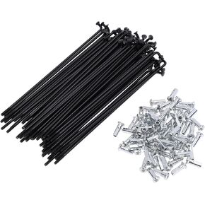 72 Set 13G Bicycle Spokes 205mm Bike Wheel Spokes Carbon Steel Black in Kuwait