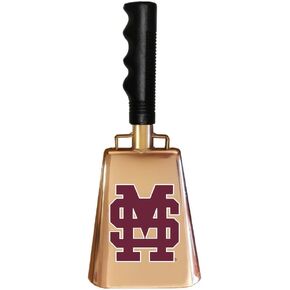 Copper Plated Mississippi State 10-inch Cowbell with M Over S Baseball Logo in Saudi Arabia