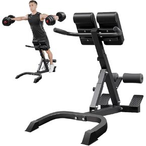 Foldable Roman Chair - Back Extension Bench Machine, 35°-55°Angle Adjustable, 330lbs Capacity Workout Bench, All-in-OneStyle Bench Press for Home Gym Equipment in Saudi Arabia