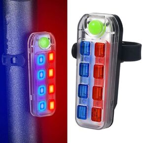 Mini Waterproof Shockproof Police Light LED 5 Flash Mode Bicycle Bike Cycling Rear Light Safety Warning Tail Light Lamp Bike Accessories in Saudi Arabia