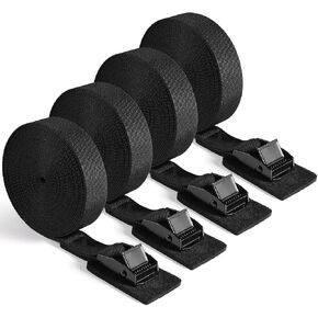 Kayak Straps for Roof Racks 4-Pack 16.4FT Heavy Duty Cam Buckle Tie Downs with Thick Sponge Pads, Lashing Straps for Canoe SUP Surfboard Motorcycle Boat Trailer Cargo Securement (1" x 16.4FT) in Saudi Arabia