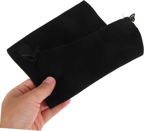 Kalimba Storage Bag Velvet Drawstring Pouch for Thumb Piano 18x23cm Soft Instrument Carrying Case Portable Sundries Organizer in Saudi Arabia
