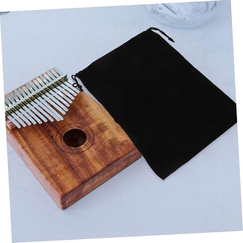 Kalimba Storage Bag Velvet Drawstring Pouch for Thumb Piano 18x23cm Soft Instrument Carrying Case Portable Sundries Organizer in Saudi Arabia