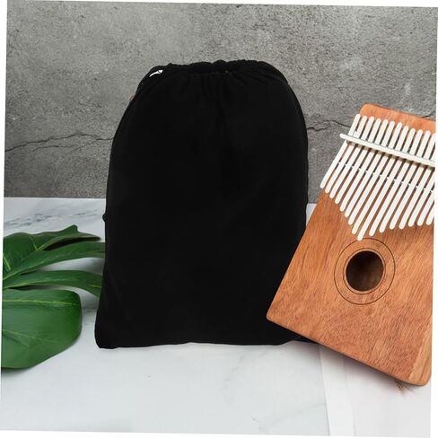 Kalimba Storage Bag Velvet Drawstring Pouch for Thumb Piano 18x23cm Soft Instrument Carrying Case Portable Sundries Organizer in Saudi Arabia