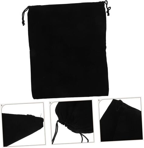 Kalimba Storage Bag Velvet Drawstring Pouch for Thumb Piano 18x23cm Soft Instrument Carrying Case Portable Sundries Organizer in Saudi Arabia