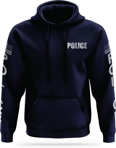 POLICE Reflective Utility Hoodie - High Visibility Safety Apparel - 100% Polyester for Odor Free Quick Dry Comfort. in Saudi Arabia