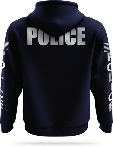 POLICE Reflective Utility Hoodie - High Visibility Safety Apparel - 100% Polyester for Odor Free Quick Dry Comfort. in Saudi Arabia
