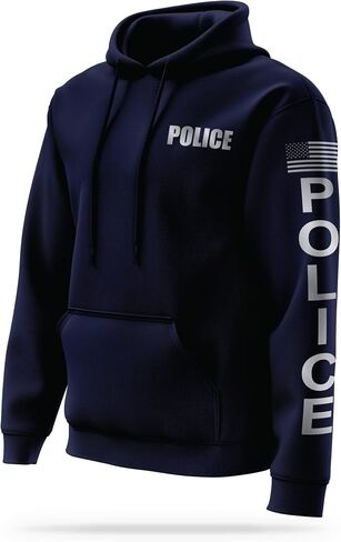 POLICE Reflective Utility Hoodie - High Visibility Safety Apparel - 100% Polyester for Odor Free Quick Dry Comfort. in Saudi Arabia