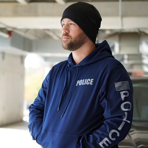 POLICE Reflective Utility Hoodie - High Visibility Safety Apparel - 100% Polyester for Odor Free Quick Dry Comfort. in Saudi Arabia