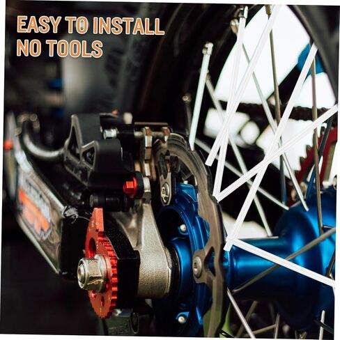 72Pcs Wheel Covers for Motorcycles and Bicycles Universal Rim Protector Wraps Durable Plastic Wheel Rim Skin for-Road Vehicles and Decoration in Saudi Arabia